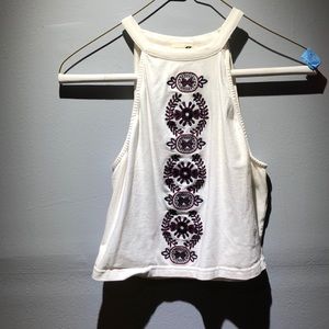 LA Hearts halter neck crop top